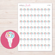 I-17163 planner sticker sheet with enlarged sticker detail