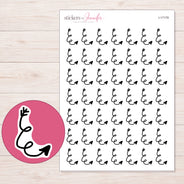 I-17179 planner sticker sheet with enlarged sticker detail