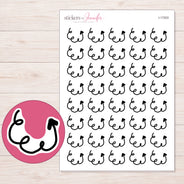 I-17203 planner sticker sheet with enlarged sticker detail