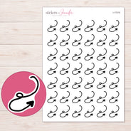I-17215 planner sticker sheet with enlarged sticker detail
