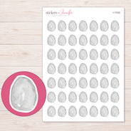 I-17222 planner sticker sheet with enlarged sticker detail