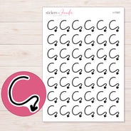 I-17227 planner sticker sheet with enlarged sticker detail