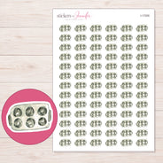 I-17255 planner sticker sheet with enlarged sticker detail