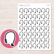 I-17275 planner sticker sheet with enlarged sticker detail