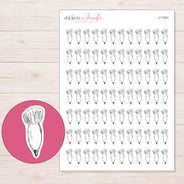 I-17291 planner sticker sheet with enlarged sticker detail