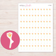 I-17340 planner sticker sheet with enlarged sticker detail