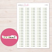 I-17452 planner sticker sheet with enlarged sticker detail