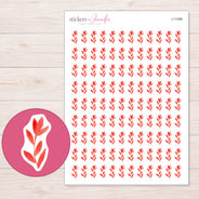 I-17496 planner sticker sheet with enlarged sticker detail