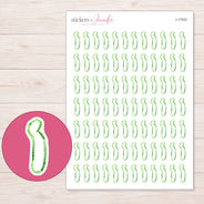 I-17523 planner sticker sheet with enlarged sticker detail