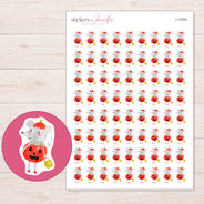 I-17528 planner sticker sheet with enlarged sticker detail