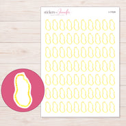 I-17529 planner sticker sheet with enlarged sticker detail
