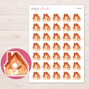 I-17570 planner sticker sheet with enlarged sticker detail