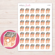 I-17576 planner sticker sheet with enlarged sticker detail
