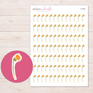 I-17640 planner sticker sheet with enlarged sticker detail