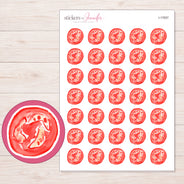 I-17657 planner sticker sheet with enlarged sticker detail