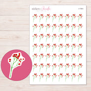 I-17661 planner sticker sheet with enlarged sticker detail