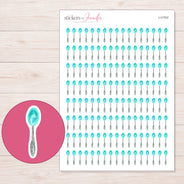 I-17707 planner sticker sheet with enlarged sticker detail