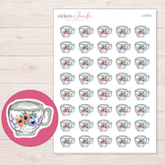 I-17713 planner sticker sheet with enlarged sticker detail