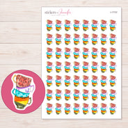 I-17737 planner sticker sheet with enlarged sticker detail