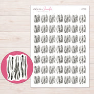 I-17780 planner sticker sheet with enlarged sticker detail