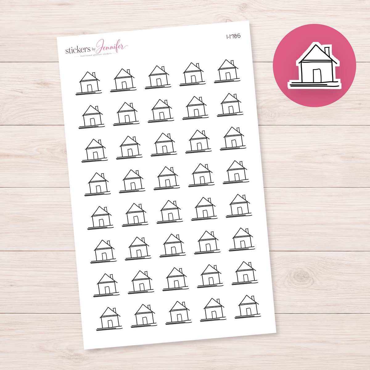 Outline House Planner Stickers | I-1785
