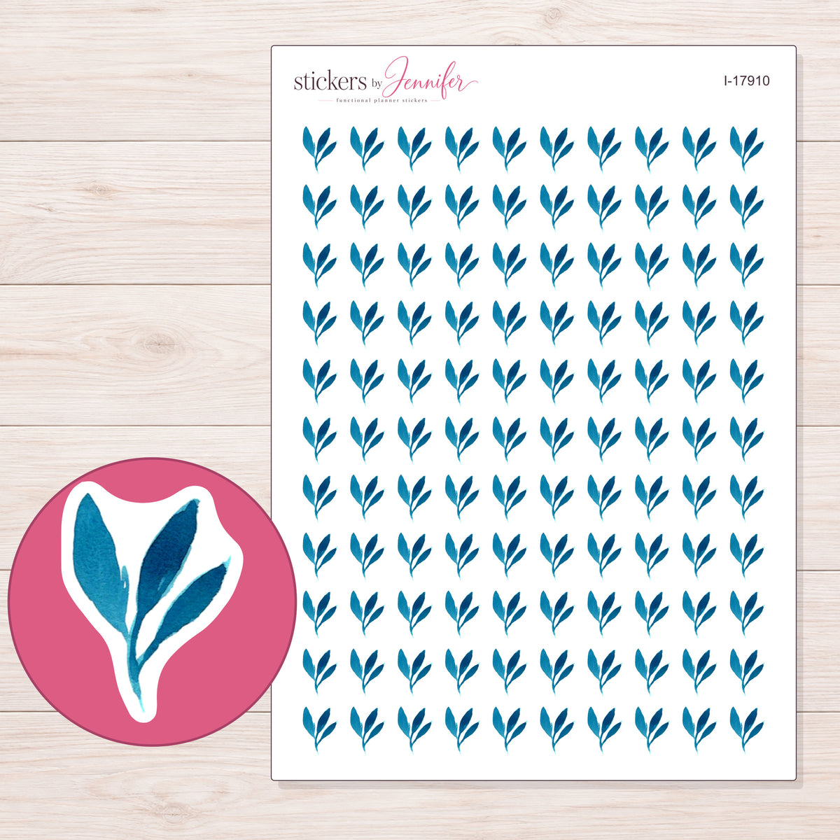I-17910 planner sticker sheet with enlarged sticker detail