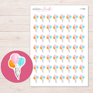 I-17966 planner sticker sheet with enlarged sticker detail