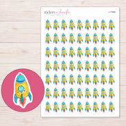 I-17995 planner sticker sheet with enlarged sticker detail