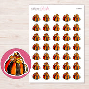I-18003 planner sticker sheet with enlarged sticker detail