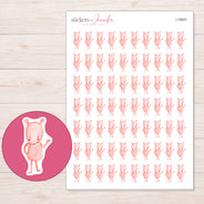 I-18007 planner sticker sheet with enlarged sticker detail