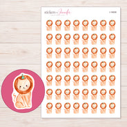 I-18008 planner sticker sheet with enlarged sticker detail