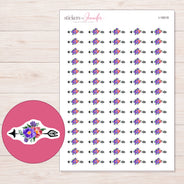 I-18018 planner sticker sheet with enlarged sticker detail