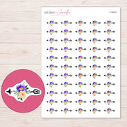 I-18024 planner sticker sheet with enlarged sticker detail