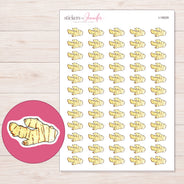 I-18029 planner sticker sheet with enlarged sticker detail