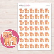 I-18038 planner sticker sheet with enlarged sticker detail