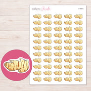 I-18041 planner sticker sheet with enlarged sticker detail