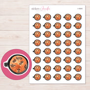 I-18045 planner sticker sheet with enlarged sticker detail