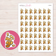 I-18053 planner sticker sheet with enlarged sticker detail