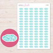 I-18093 planner sticker sheet with enlarged sticker detail