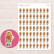 I-18099 planner sticker sheet with enlarged sticker detail
