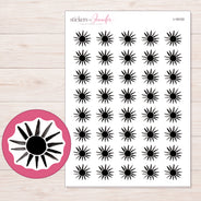 I-18103 planner sticker sheet with enlarged sticker detail