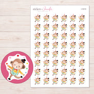 I-18110 planner sticker sheet with enlarged sticker detail