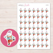 I-18111 planner sticker sheet with enlarged sticker detail