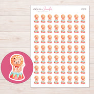 I-18116 planner sticker sheet with enlarged sticker detail