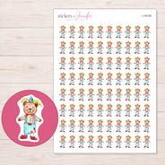 I-18128 planner sticker sheet with enlarged sticker detail