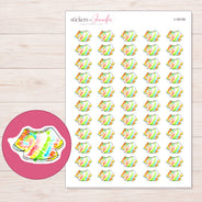 I-18139 planner sticker sheet with enlarged sticker detail