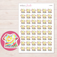 I-18145 planner sticker sheet with enlarged sticker detail