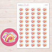 I-18157 planner sticker sheet with enlarged sticker detail
