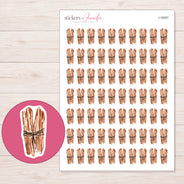 I-18207 planner sticker sheet with enlarged sticker detail