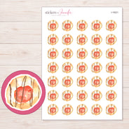 I-18221 planner sticker sheet with enlarged sticker detail
